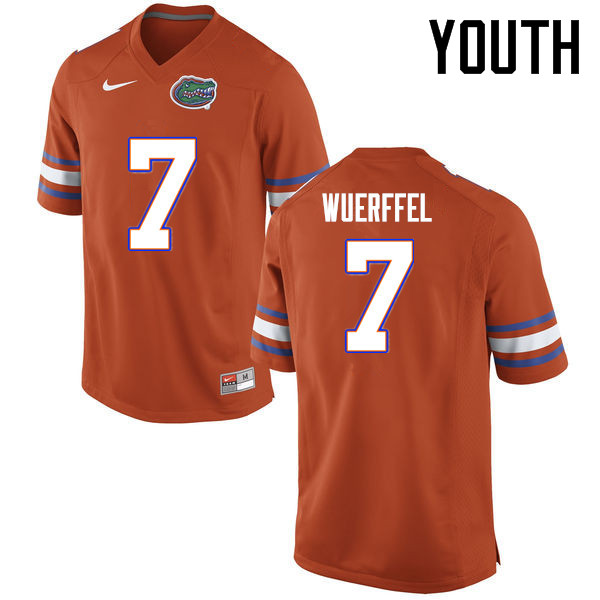 Youth Florida Gators #7 Danny Wuerffel College Football Jerseys Sale-Orange - Click Image to Close